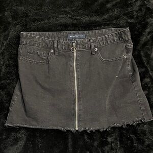 Aeropostale Charcoal Mini Skirt with Zipper